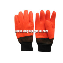 Sandy Finish Foam Liner PVC Chemical Winter Glove-5124.01